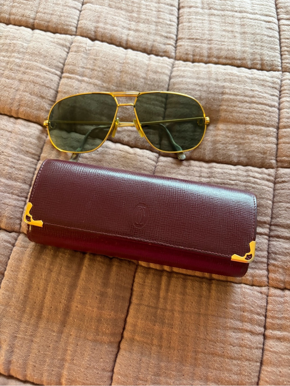 Cartier Vintage Aviator Sunglasses w case